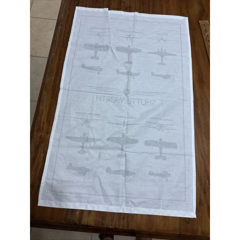 Shuttleworth Airplanes Design Tea Towel 12x28